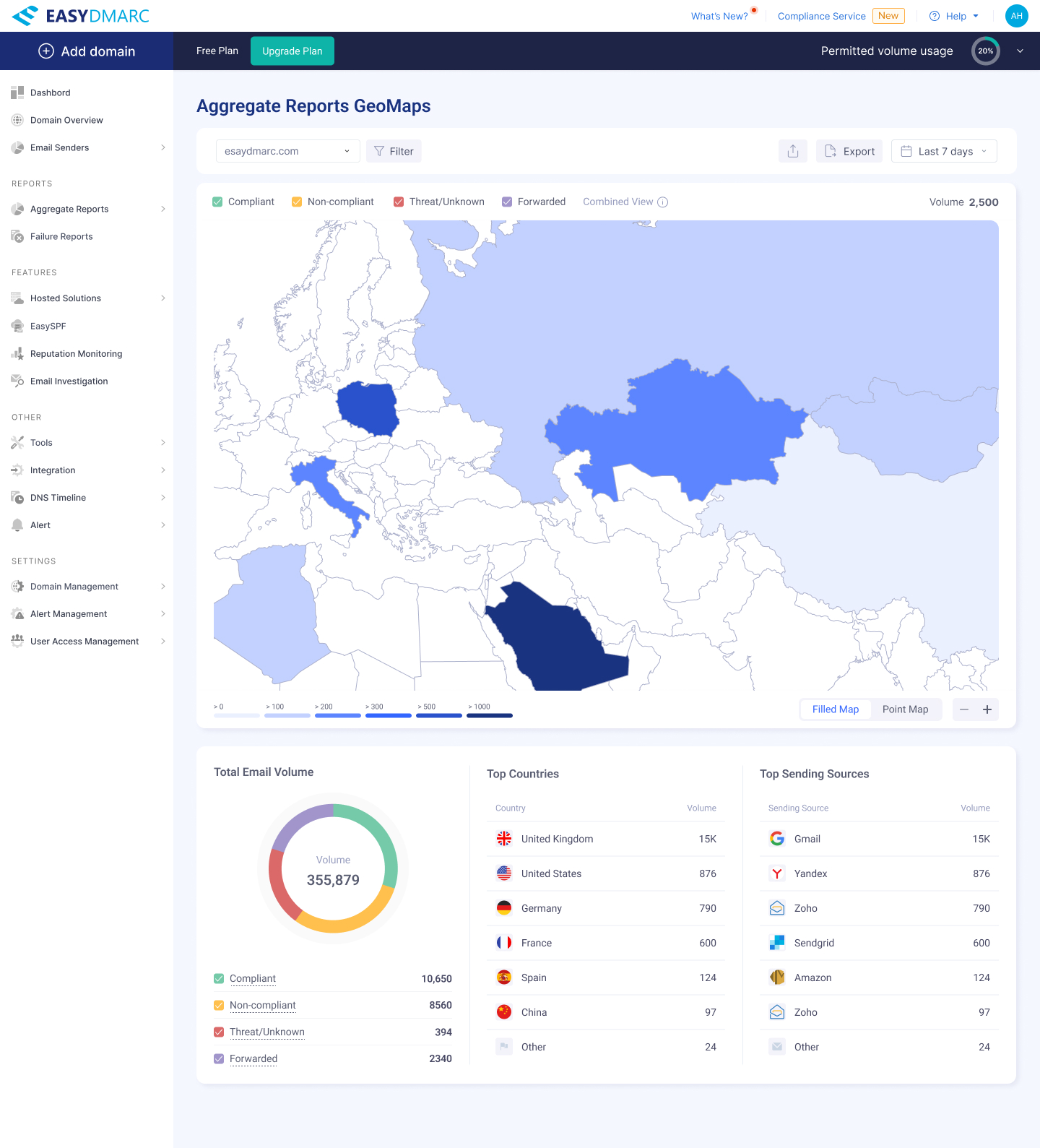 GeoMaps — a Point Map cluster tooltip showing the breakdown of the cluster's markers and what each one represents.