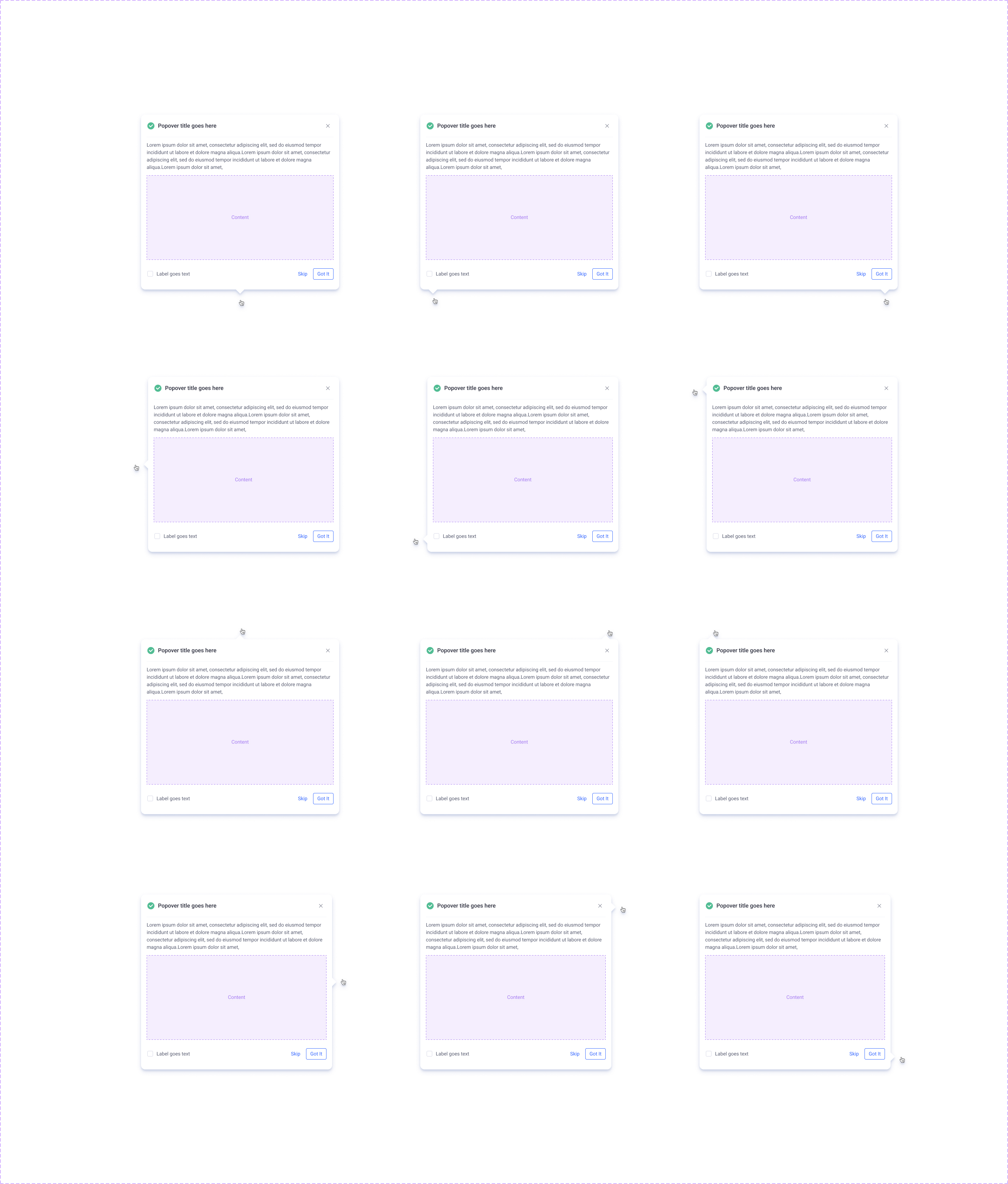 EasyDMARC popover — alternate placement and arrow direction.