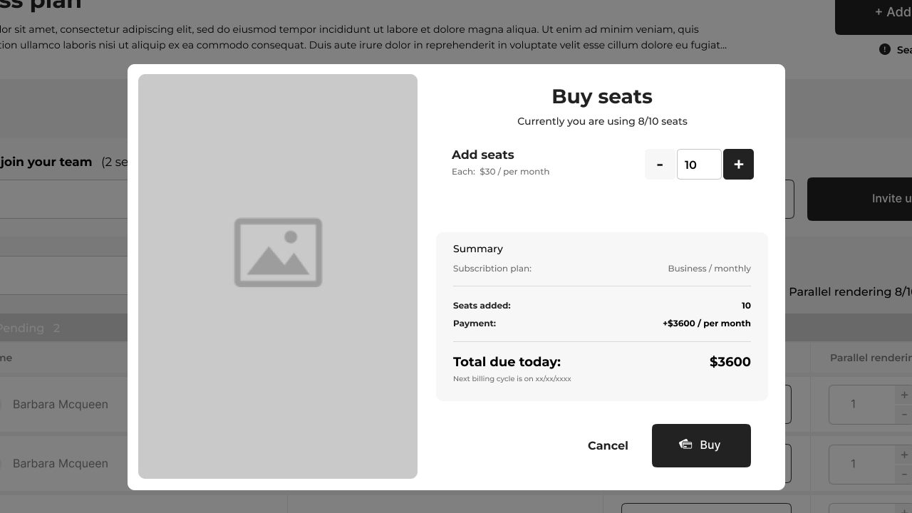 Buy seats — proration at $0 when the prorated period is too short to charge.